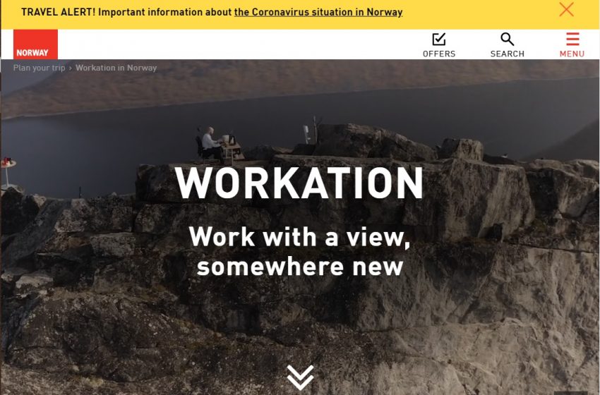  ノルウェー政府観光局がワーケーションに注力、魅力あふれるウェブサイトを公開