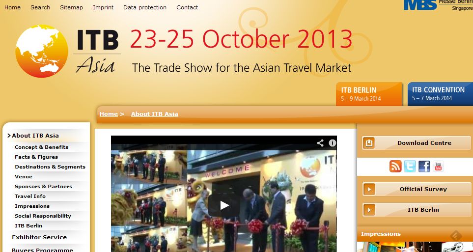 ITB　Asia、2013年は10月23日～25日に開催