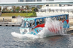 日の丸自動車が東京と横浜で地元再発見キャンペーン、オープンバスと水陸両用バスのツアー割引実施