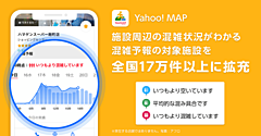 ヤフー、「混雑予報」対象施設を拡充、行楽施設やショッピングモールなど17万件に