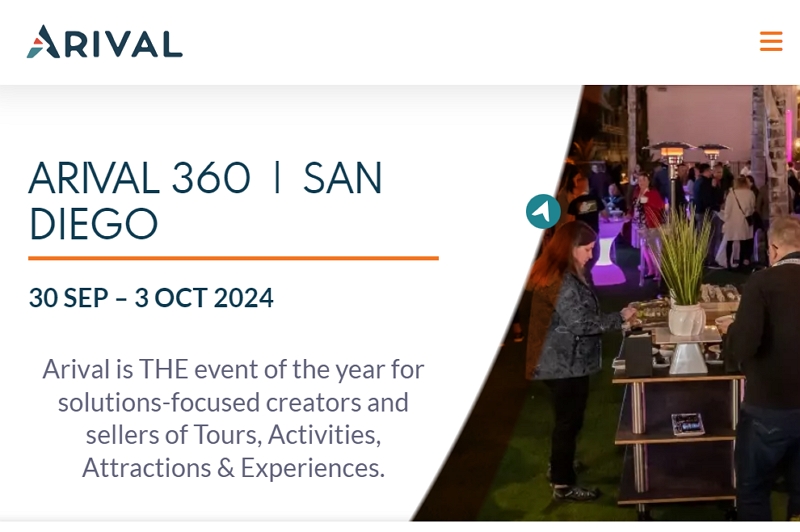 タビナカ特化の国際会議「アライバル（Arival）360」、米サンディエゴで今秋開催 ―読者割引あり（PR）｜トラベルボイス（観光産業ニュース）