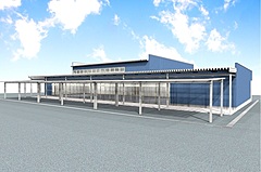 広島空港、レンタカー専用施設が開業、徒歩でアクセス可能、車両300台の配置や各社の営業所を集約